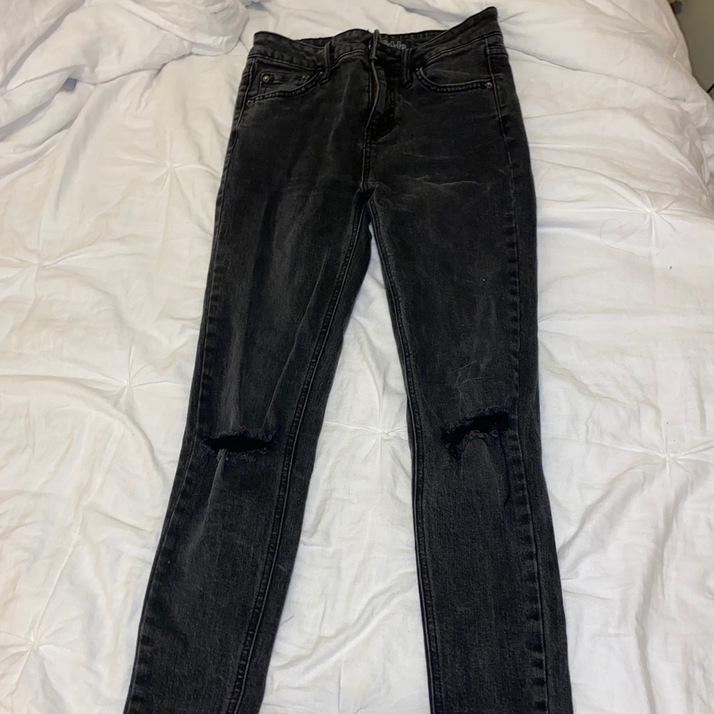 Black ripped jeans